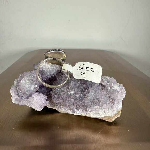 Handmade Designer Golden Tigers eye Faceted Gemstone Silver Ring Jewelry Size 9 - Picture 3 of 4